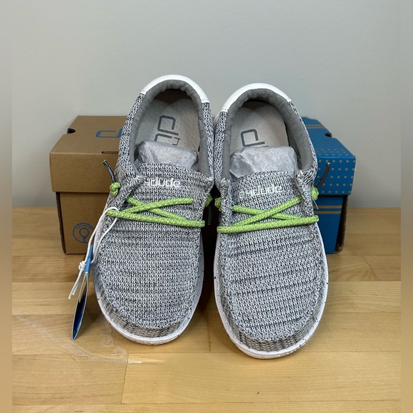 Hey Dude Wally Youth Sox Stone White US Kid's 11 - Picture 3 of 10